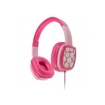 Casti audio cu fir KitSound Mini Movers pink