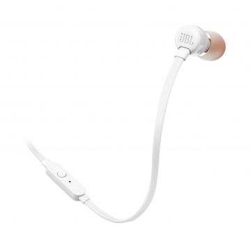 Casti audio in-ear cu microfon JBL T110 white