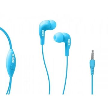 Casti stereo cu fir si microfon SBS teinearbl Blue