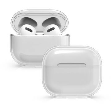Husa pentru casti Apple AirPods 3, Kwmobile, Transparent, Plastic, 56543.03