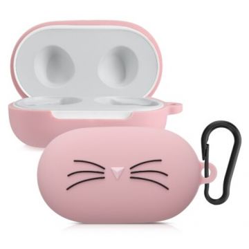 Husa pentru casti Samsung Galaxy Buds/Galaxy Buds Plus, Kwmobile, Roz, Silicon, 57053.02