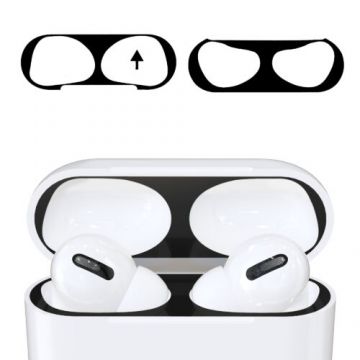 Set 2 Aparatori de praf pentru casti Apple AirPods 3, Kwmobile, Negru, Plastic, 56544.01