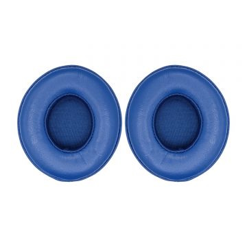 Set 2 bureti PadForce pentru casti Beats Solo 3, Solo 2 Wireless, On-Ear - Albastru, Piele naturala