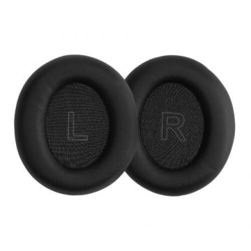 Set 2 Perne de urechi pentru casti Anker Soundcore Life Q35/Q30, Kwmobile, Negru, Piele ecologica, 57542.01