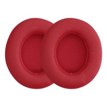 Set 2 Perne de urechi pentru casti Beats Studio 2/Studio 3 Wireless, Kwmobile, Rosu, Piele ecologica, 45042.09