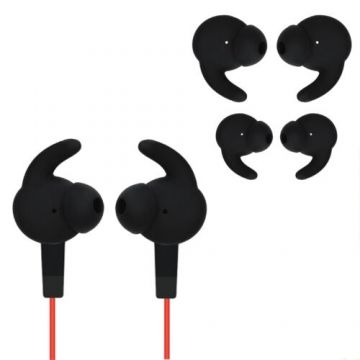 Set 6 Varfuri de schimb pentru casti Huawei AM61, Kwmobile, Negru, Silicon, 49426.01