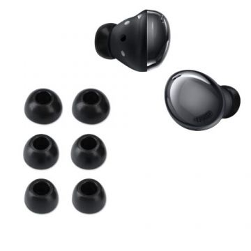 Set 6 Varfuri de schimb pentru casti Samsung Galaxy Buds Pro, Kwmobile, Negru, Silicon, 56244.01