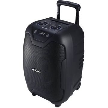 Boxa portabila Akai ABTS-X10 Plus, Acumulator, Bluetooth, Microfon inclus, 50W, Negru