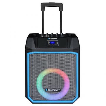Boxa portabila Blaupunkt MB08.2, Bluetooth, Karaoke, 600W (Negru/Albastru)