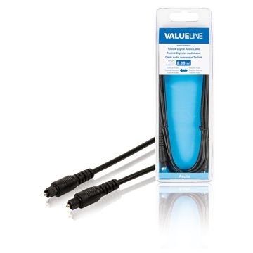 Cablu audio digital Toslink tata -  Toslink tata 2.00 m negru
