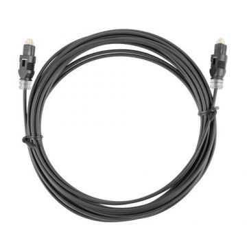 Cablu audio optic digital, lungime 3 m, Lanberg 42241, 2 conectori tip TosLink tata, negru