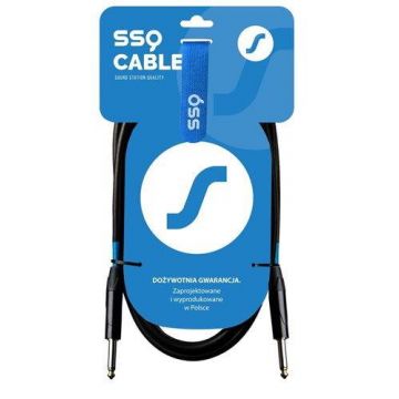 Cablu audio SSQ Jack Mono - Jack Mono 2m (Negru)