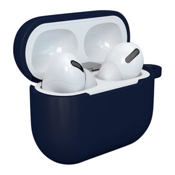 Carcasa cu carabiniera Silicone Soft Case D compatibila cu Apple AirPods 3 Blue