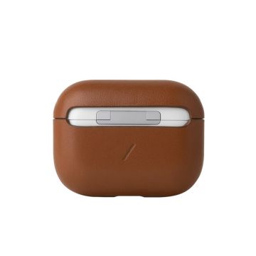 Carcasa din piele naturala Native Union Classic Leather compatibila cu Apple AirPods Pro Brown