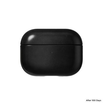 Carcasa din piele naturala NOMAD Leather compatibila cu Apple AirPods Pro 2 Black