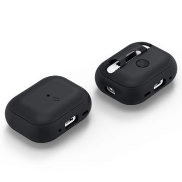 Carcasa Spigen Silicone Fit Strap compatibila cu Apple AirPods Pro / Pro 2 Black/Green