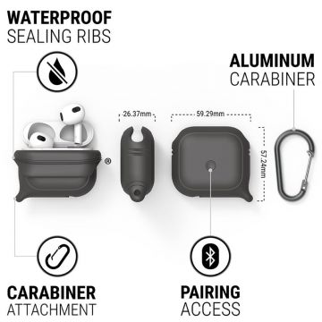 Carcasa waterproof Catalyst Influence compatibila cu Apple AirPods 3 Black