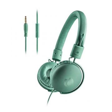 Casti audio On-Ear cu fir, Cross Hop Teal, microfon, 1.5m, verde, NGS
