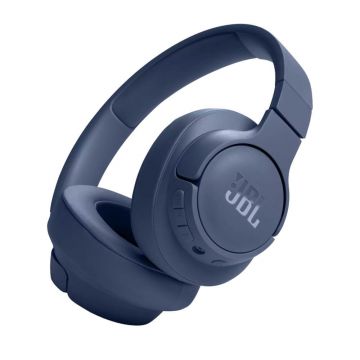 Casti audio Over-Ear JBL Tune 720BT, Bluetooth, Asistent vocal, Multi-Point, Pure Bass, Autonomie 76 ore, Albastru
