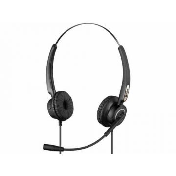 Casti audio Sandberg 126-13 Office Pro Stereo, USB, microfon, negru