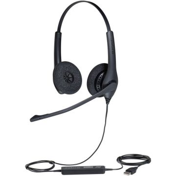 Casti cu Fir Bizz 1500 Duo Microfon USB Black