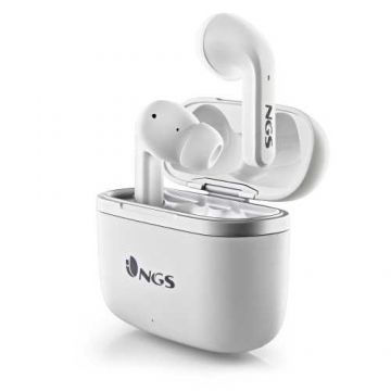 Casti Bluetooth In-Ear NGS Artica Crown, redare pana la 8 ore, alb
