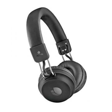 Casti Bluetooth On-Ear NGS Artica Chill Black, microfon, redare pana la 30 ore, negru