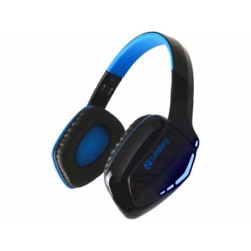 Casti Bluetooth Sandberg 126-01 Blue Storm, microfon, negru albastru