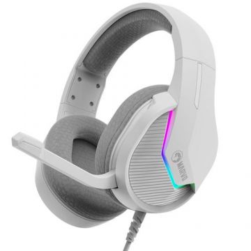 Casti Gaming Marvo H8618, USB, Microfon, Iluminare RGB (Alb)