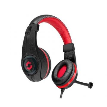 Casti Gaming SpeedLink, LEGATOS, PC, Jack de 3.5mm 1.8m (Negru/Rosu)