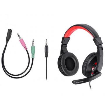 Casti Gaming Tracer Explode V3, Cu fir, Microfon (Negru)