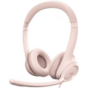 Casti Logitech On-Ear, H390 Stereo Pink