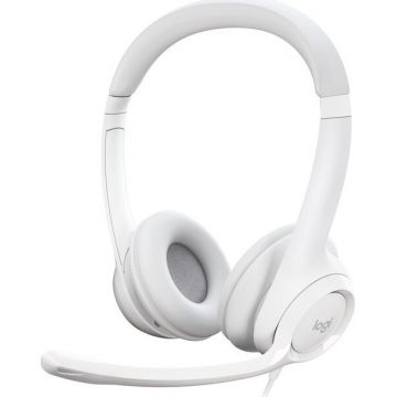 Casti Logitech On-Ear, H390 Stereo White