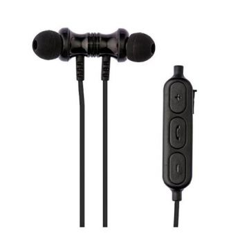 Casti Stereo Grixx GROHIEBTBK01, Bluetooth, Microfon, telecomanda (Negru)