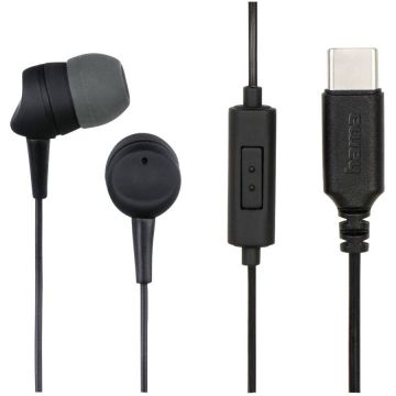 Casti Sea In-Ear Microfon Cable Kink Protection USB-C Negru