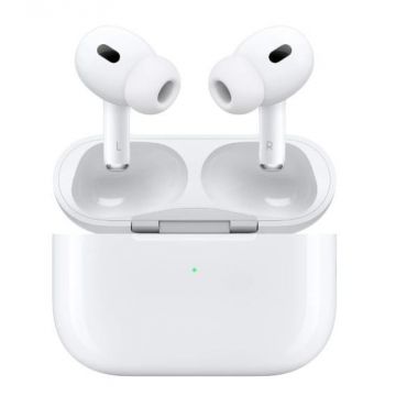 Casti True Wireless Apple AirPods Pro 2 cu MagSafe Case (USB-C) 2023, Bluetooth, ANC, Wateproof IP54, Touch Control (Alb)