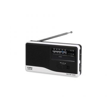 Ceasc cu radio Eltra, 155x85x38mm, Alb/Negru