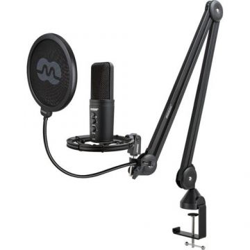 Microfon de studio Mozos PM1000-PRO, USB, Cardioid (Negru)