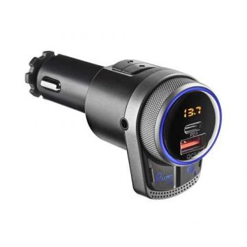 Modulator FM NGS SPARK BT HERO, Bluetooth, 1x USB-A QC 3.0, 1x USB-C PD 24W, Jack 3.5mm, microfon
