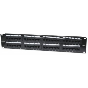Panou patch CAT5 Ethernet cu 48 porturi, INTELLINET