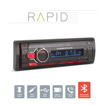 Player auto ,     Rapid,      - 1 DIN - 4 x 50 W - BT - MP3 - AUX - SD - USB