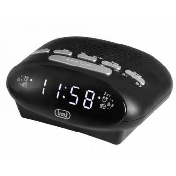 Radio cu ceas si alarma, RC 821D, negru, Trevi