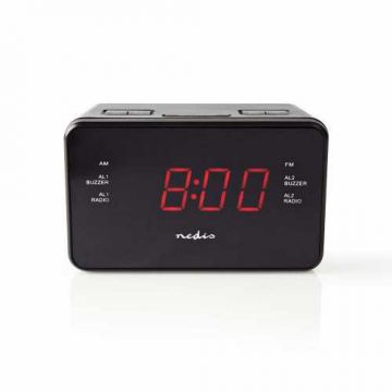 Radio digital cu alarma 0.9   LED,FM, 20 canale presetate, Snooze, Nedis