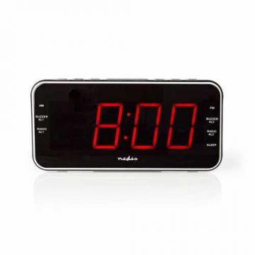 Radio digital cu alarma, 1.8   LED, FM, 20 canale presetate, Snooze, Nedis