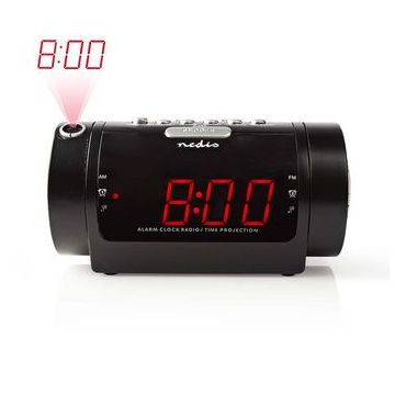 Radio digital cu alarma si proiectie, 0.9   LED, FM, alarma duala, Snooze, Nedis