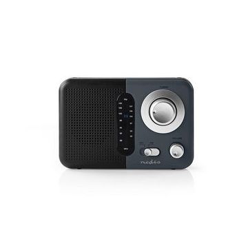 Radio portabil 2.4 W negru gri, NEDIS