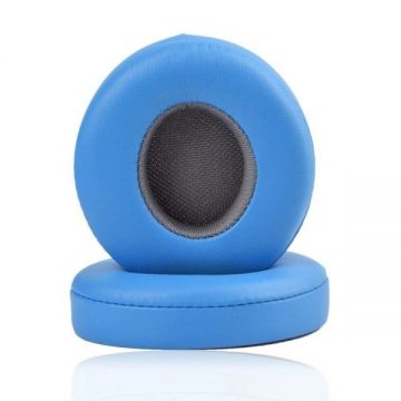 Set 2 bureti PadForce pentru casti Beats Solo 3, Solo 2 Wireless, On-Ear - Albastru / Gri, Piele ecologica