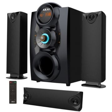 Akai Sistem audio Akai  3.1, bluetooth, radio FM, negru