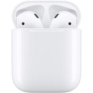 Apple Casti Apple AirPods 2, microfon, in ear, True Wireless, Alb