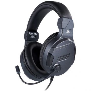 Bigben Casca Gaming Stereo BigBen Headset Licenta Sony Playstation, PC, Jack 3.5mm, Cablu 1.2m, Titanium Bigben Casca Gaming Stereo BigBen Headset Licenta Sony Playstation, PC, Jack 3.5mm, Cablu 1.2m, Titanium